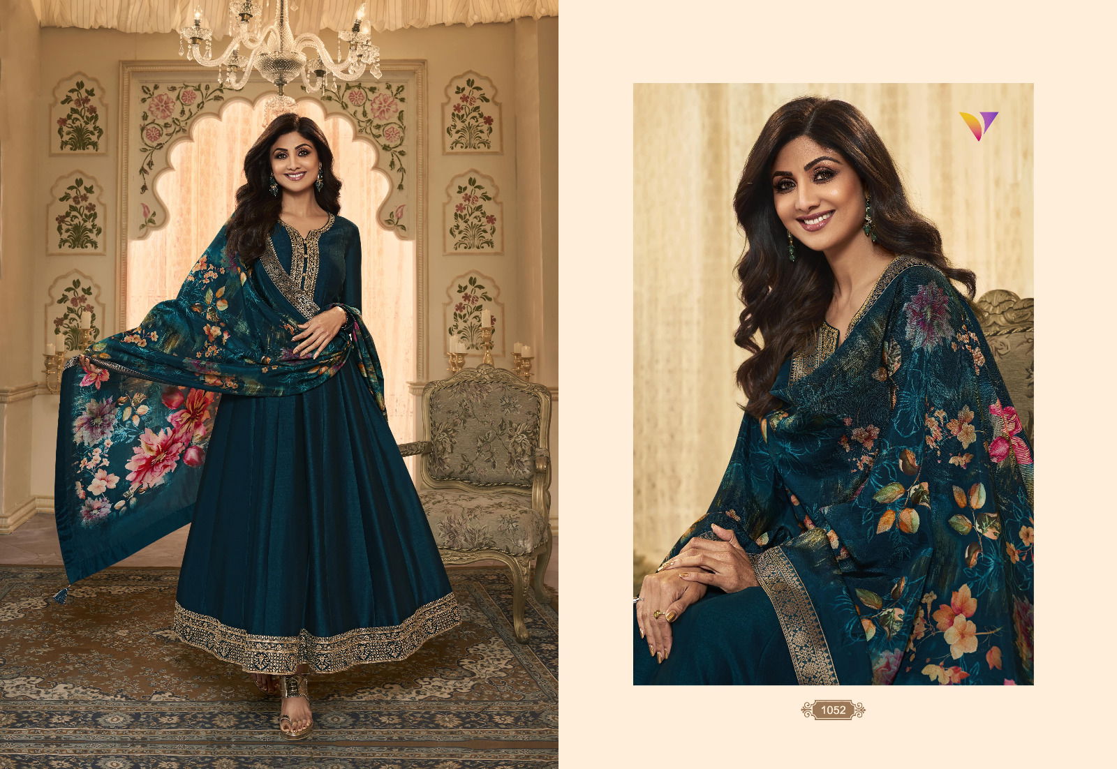 Shilpa 10 By Viradi Silk Embroidery Long Anarkali Readymade Suits Wholesale Online
